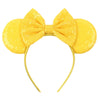 Disney Sequined Mouse Ear Headband with Rainbow Bow, Festival Party Hairband for Women & Girls