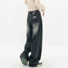 Harajuku Y2K Women's High Waist Wide Leg Baggy Jeans Retro Straight Denim Trousers