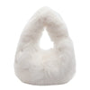 Small Faux Fur Tote for Women - Plush Winter Top-Handle Handbag