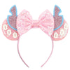 Disney Lilo & Stitch Mickey Mouse Ears Headband, Sequined 5-inch (12.7 cm) Bow Hairband for Women, Girls & Kids