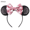 Disney Minnie Sequin Ear Headband with Polka Dot Bow, Girls & Women Party Hairband, Kids DIY Hair Accessory