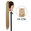 34-Inch (86 cm) Clip-In Synthetic Ponytail Hair Extension — Blonde Wrap-Around Long Straight Hairpiece