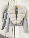 ZMEENNA Women's Faux Leather Moto Jacket with Detachable Faux Fur Collar - Short Warm Winter Coat