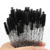 5/25/50-Pack Pink Disposable Eyelash Brushes Crystal Handle Spoolies for Extensions & Mascara