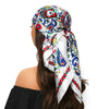 Square Satin Foulard Scarf 90 x 90 cm (35 x 35 in) Neckerchief Bandana Hijab for Women