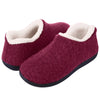 Short Plush Women’s Winter Slippers — Cozy Fur-Lined Closed-Back House Slides with Non-Slip Rubber Sole