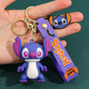 Stitch Holiday PVC Keychain with Santa Hat & Gift - Cute Christmas & Halloween Bag Charm
