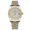 ROLENDO Classic 32mm Automatic Women’s Date Watch – Sapphire Crystal, Gold Diamond-Set, 300m Water Resistant, Butterfly Clasp