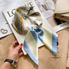 Satin Square Scarf 70cm (27.6 in) Silk-Look Polyester Neck & Hair Tie Bandana for Women Floral Headscarf Hijab