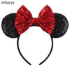 Disney Sequined Mouse Ear Headband with Rainbow Bow, Festival Party Hairband for Women & Girls