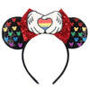 Mickey & Minnie Sequin Ear Headband with Bow – Disney-Inspired Hairband for Women & Kids, Party Cosplay