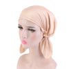 Satin Night Cap with Bow – Long-Tail Hair Bonnet & Chemo Headscarf Wrap for Women