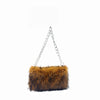 Faux Fur Underarm Shoulder Bag with Chain Strap – Plush Winter Clutch for Women, Evening & Party