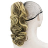 Soowee Short Curly Clip-In Ponytail Extension Black to Burgundy Synthetic Heat-Resistant Fiber
