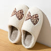 Women's Winter Plush Bow Slippers – Soft Warm Breathable Indoor Bedroom Shoes