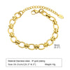 Chunky Toggle Link Bracelet for Women, Stainless Steel Gold and Silver Plated, Tarnish-Resistant