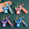 Stitch Holiday PVC Keychain with Santa Hat & Gift - Cute Christmas & Halloween Bag Charm