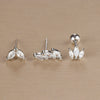 3-Pack 14K Gold-Plated Stainless Steel Crown Stud Earrings for Women with Crystal Zircon — Horse Eye Design