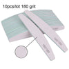 3/5/10-Pack Professional Nail Files — Thick Half-Moon Emery Boards, Multiple Grits (80–240) for Manicure & Nail Extensions