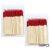 100-Pack Bamboo Handle Mascara Wands – Reusable Eyelash Extension & Eyebrow Spoolie Brushes