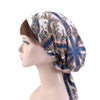 Satin Night Cap with Bow – Long-Tail Hair Bonnet & Chemo Headscarf Wrap for Women