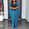 Plus Size Up to 5XL Vintage Indie Folk Patchwork Maxi Dress - V-Neck Batwing Sleeve Summer Sundress