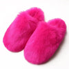 Women's Faux Fur Slippers, Plush Fuzzy Slides, Cozy Flat House & Outdoor Shoes