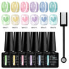7-Piece Cat Magnetic Gel Nail Polish Set — Long-Lasting Glitter UV/LED Soak-Off Gel Kit for DIY Manicure