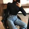 Women's Ribbed Turtleneck Pullover Sweater - Thick Slim Knit Long Sleeve, Soft Warm Autumn/Winter