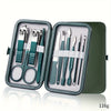 Professional 7-18 Piece Stainless Steel Manicure & Pedicure Set with Travel Case - Portable Nail Care Kit
