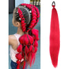 Women's Long Straight Ponytail Wig Extension - High-Temp Fiber, Festive & Braidable (1 Piece)