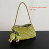 PU Hand-Woven Women's Bucket Shoulder Bag Vegetable Basket Sailboat Style Casual Vacation Handbag