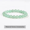 Natural Stone Beaded Bracelet 6/8/10mm — Obsidian Fluorite Quartz Jasper Stretch Yoga Bracelet for Women & Men