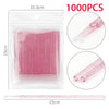 500/1000 Pack Colorful Crystal Eyelash Micro Brushes - Disposable Lash Cleaning & Makeup Remover Tools
