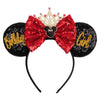 Disney Mickey Mouse Sequin Ears Headband with Bow - Halloween Party Cosplay Hairband for Women & Kids