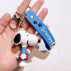 Snoopy Silicone Doll Keychain – Cute Cartoon Car & Bag Pendant with Lobster Clasp