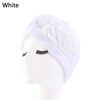 Sequin Flower Turban Head Wrap - Bonnet Bandana Inner Hijab Sleep Cap for Women