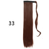 Wrap-Around Clip-In Ponytail Hair Extension 22-34 in (56-86 cm) Long Straight Heat-Resistant Synthetic Blonde Brown