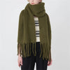 Luxury Cashmere-Blend Winter Scarf for Women – Thick Warm Shawl with Tassels, Soft Fluffy Solid & Plaid