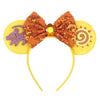 Mickey & Minnie Sequin Ear Headband with Bow – Disney-Inspired Hairband for Women & Kids, Party Cosplay