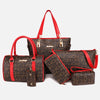6-Piece Women’s Handbag Set – Shoulder Tote, Satchel, Top-Handle Boston Bag, Crossbody & Wallet