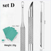 Double-Ended Stainless Steel Cuticle Pusher & Nail Remover – Beveled Circle Head Manicure Tool
