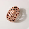 Leopard Oval Flat Hair Clips for Women — Large Round Flat Claw French Hair Clips, Trendy Hair Accessories