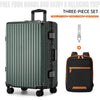 Hardside Aluminum-Frame Spinner Luggage with USB & Combination Lock — 20, 24, 26, 28 Inch (51/61/66/71 cm) Carry-On & Checked Suitcase