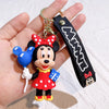 Cartoon Couple Flower PVC Keychain Set, 6-Pack Cute Floral Bag Charms for Women Gift
