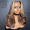 Honey Blonde Body Wave Glueless Lace Front Wig 13x4 / 13x6 Transparent Lace Pre-Plucked High-Heat Synthetic