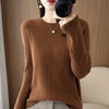 Women Striped Knit O-Neck Pullover Sweater Loose Long Sleeve Autumn Winter Casual Korean Fashion