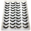 20 Pairs 3D Mink-Effect False Eyelashes Natural Long Full Strip Lashes (10–15 mm / 0.4–0.6 in) DIY Makeup Kit