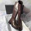 Vintage Thick Heel Knee-High Boots for Women with Side Zipper — Winter Fashion Long Boots