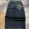 Y2K Oversized Baggy Jeans for Women – High-Waist Wide-Leg Vintage Rock Gothic Casual